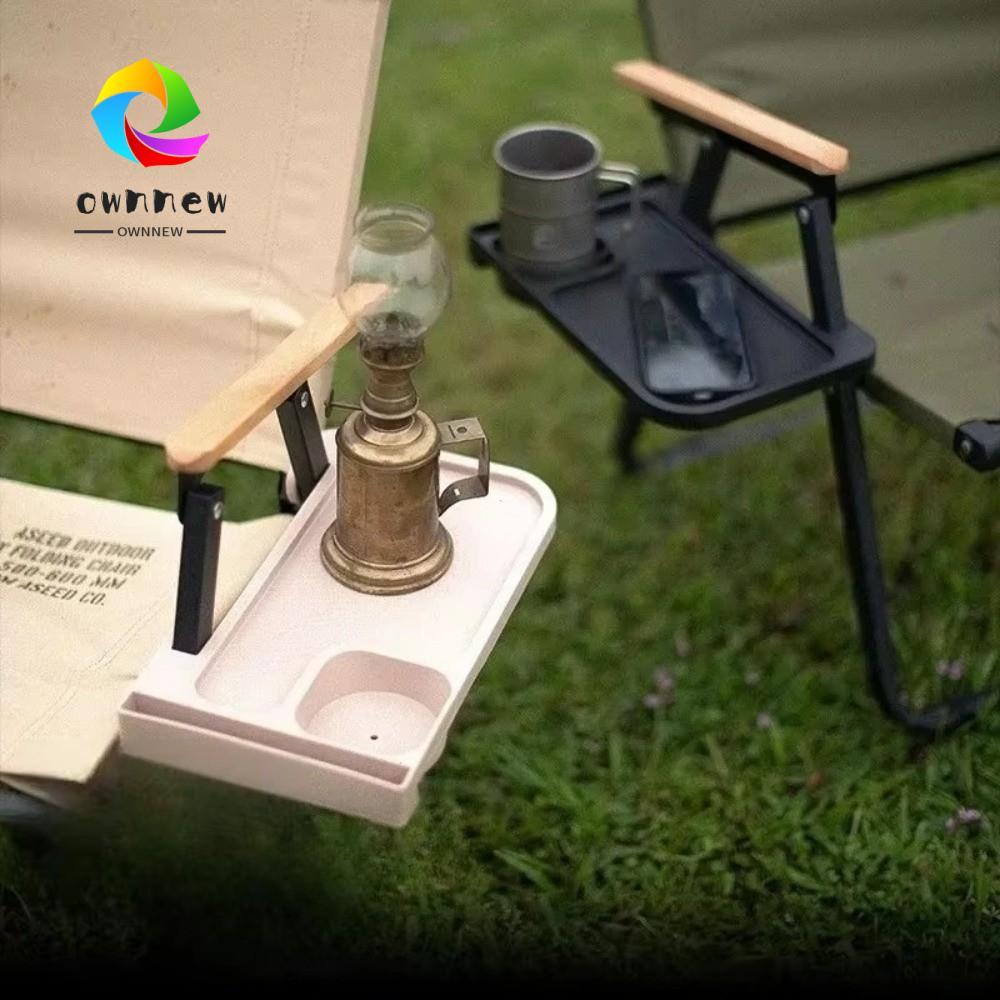 OWNNEW ถาดเก็บของด้านข้าง, Camping Reunion อุปกรณ์เสริม Universal Recliner เก้าอี้ถาด, พับทนทานกลางแจ้ง Camping เก้าอี้ที่วางแก้วเครื่องมือ