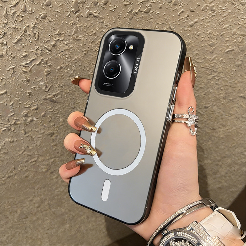 สําหรับ redmi A7 Pro 4g POCO C85X X8 Pro max 5Gเคสโทรศัพท์เคสแข็งกันกระแทกออกแบบใหม่ความงามFrostedแม่เหล็กสําหรับสาวน่ารักสีดําCYBS1