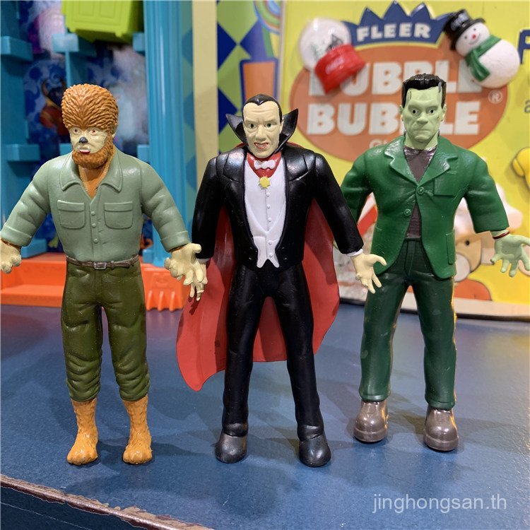 Nostalgic Retro Monster Water Monster Dracula Man Wolf Frankenstein ตุ๊กตาลวดเครื่องประดับ 5LKT