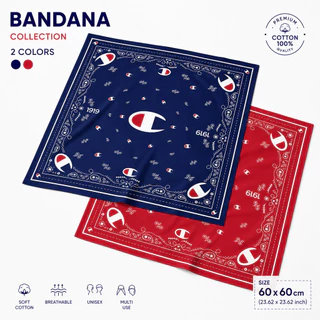 CHAMPION BANDANA CHAMPION LOGO ผ้าโพกศรีษะ ผ้าคล้องคอ ผู้ชาย