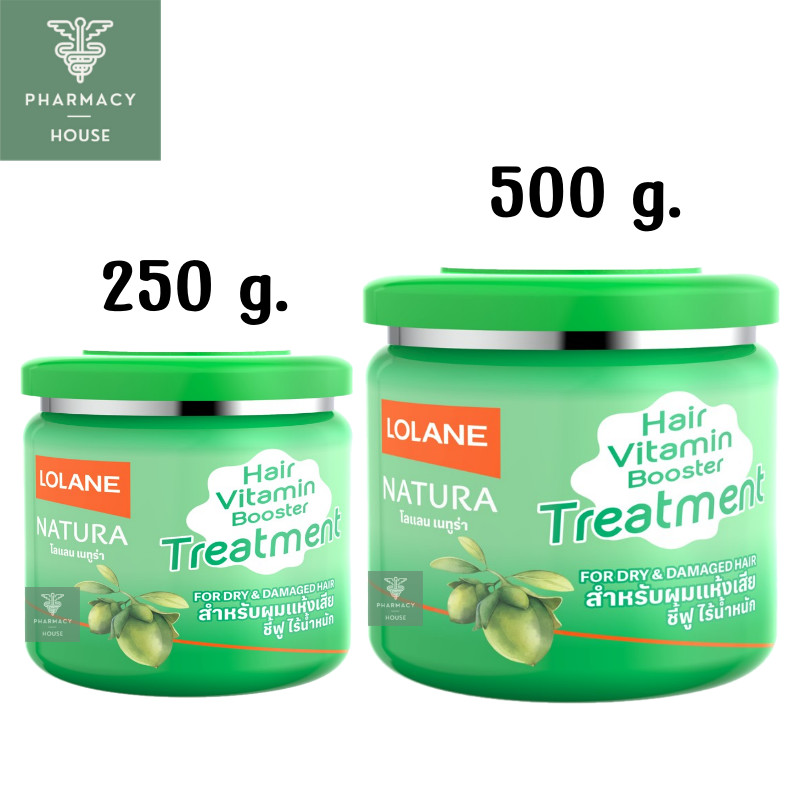 โลแลน Lolane Natura hair treatment for dry & damaged ( สีเขียว) มะกอก