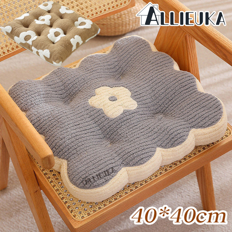 Allieuka เบาะรองนั่ง หนานุ่มนั่งสบาย สําหรับตกแต่งบ้าน 40*40CM