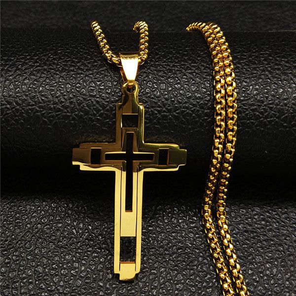Cross-Border ผู้ชาย CROSS จี้สแตนเลสสร้อยคอผู้ชายสไตล์ใหม่แฟชั่น Classy All-Match Clavicle Chain ของ