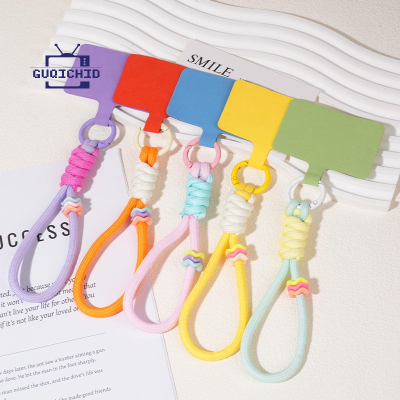 สายคล้องโทรศัพท์สำหรับผู้หญิง สีเชือกพวงกุญแจยาวและสั้นกีฬาสี Lanyards เคสโทรศัพท์ Lanya  สไตล์เรียบง่าย เก๋ไก๋ สั้น