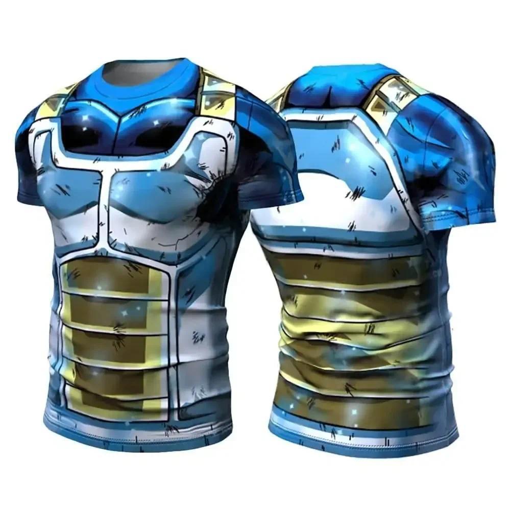 Cosplay printed fitness running T-shirt - Men's cartoon pattern fitness sports 3D top T-shirt XS-5XL