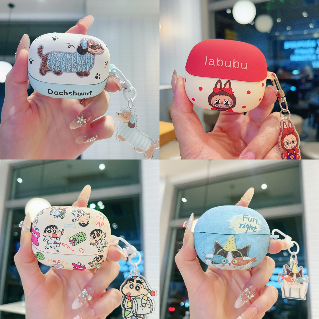 for Baseus Bowie MP1 Case Cartoon Puppy Pendant Cute Keychain Silicone Soft Case Baseus Bowie M2s Shockproof Shell Protective Sleeve