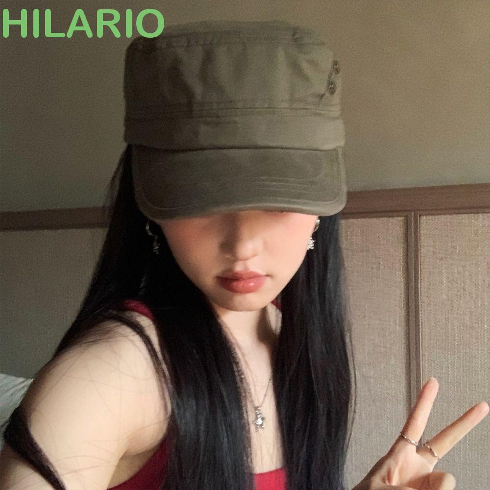 HILARIO Y2K Flat Top Cap, Harajuku Korean Y2k Peaked Cap, Fashion Subculture Climbing Hiking Sunscre