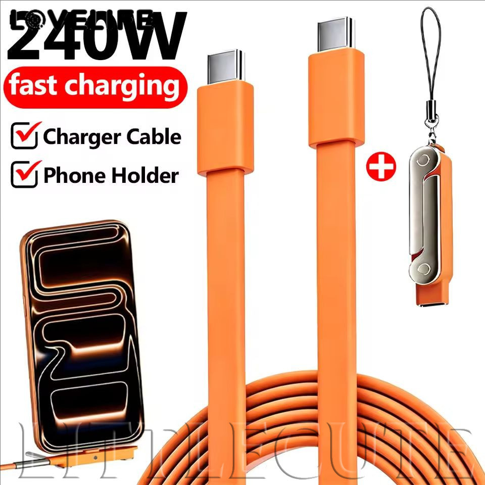 [AUTO&3C] 240W ชาร์จเร็วสุด 360° หมุนปกปิดที่ถอดออกได้ 2 ใน 1 ขาตั้งสายชาร์จข้อมูล /ราคาดี