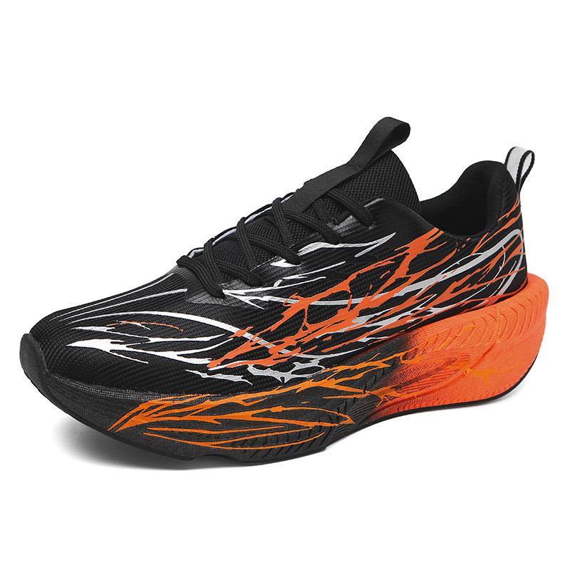 ใหม่ขนาดใหญ่ Popcorn Carbon Board รองเท้าวิ่ง All-Match Luminous Anti-Slip รองเท้ากีฬาแฟชั่น