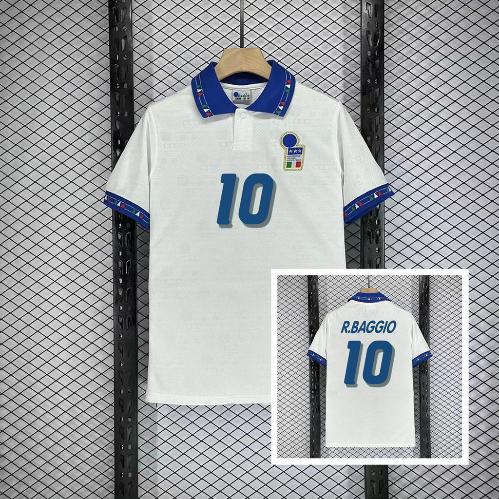 เจอร์ซีย์/เสื้อยืด | แขนสั้นสีขาว Retro-1994 Italy Away