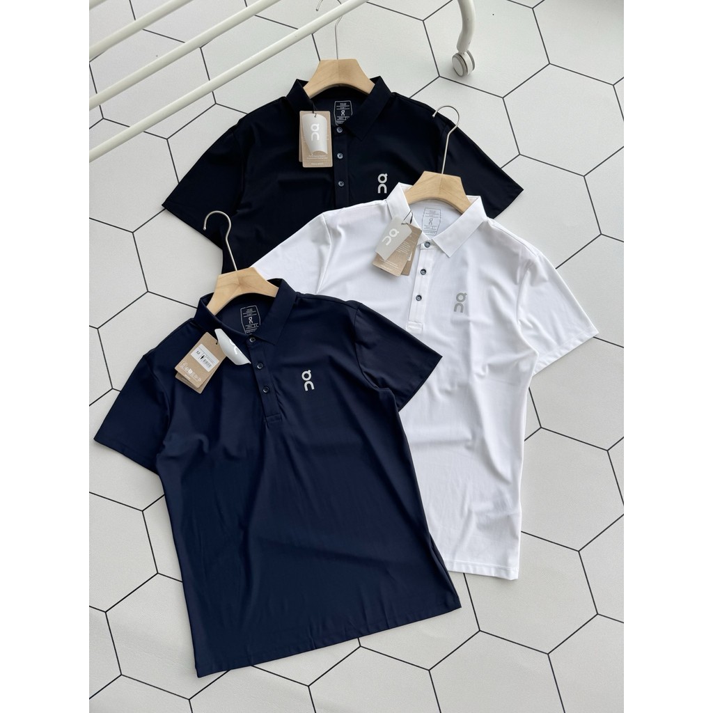On Running เสื้อโปโลผ้าไหมน้ำแข็งสำหรับฤดูร้อน แห้งเร็ว เหมาะสำหรับเล่นกีฬา สวมใส่ได้ทั้งชายและหญิง สไตล์แฟชั่นแขนสั้น