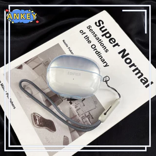 Compatible with Edifier Comfo Bass Case Protective Transparent Clear TPU Covers Bluetooth Earphone Shell Headphone Portable with Lanyard