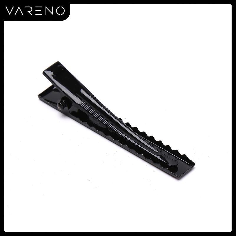 Vareno กิ๊บหนีบผมสีดำ100ชิ้นกิ๊บปากจระเข้แบบง่ามเดี่ยว