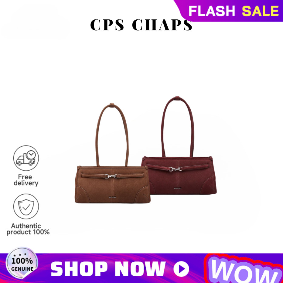 ของแท้ 100% CPS CHAPS MINI BELT DETAIL SHOULDER BAG ความจุ พกพาได้ ทำงาน กระเป๋าถือ สะพายข้าง