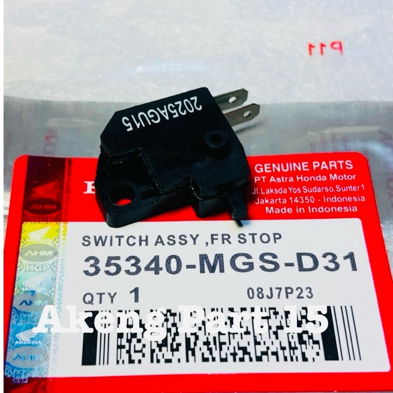 สวิตช์เบรกหน้าขวา 35340-MGS-D31 Honda Scoopy Esp dant