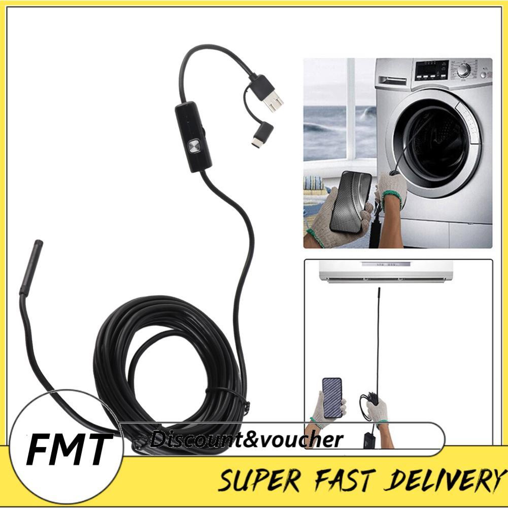 Freemarket Freemarket กล้องเอนโดสโคป IP67 การตรวจสอบ Borescope 2.0 ล้านพิกเซล HD กล้องงูสำหรับ Andro