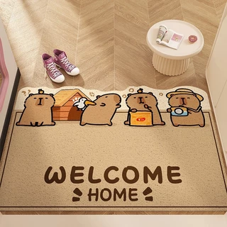 พรมหน้าประตู 40x60CM ดักฝุ่น-ซับน้ำ-กันลื่น ทนทาน ทำความสะอาดง่าย สำหรับใช้หน้าบ้านและในห้อง