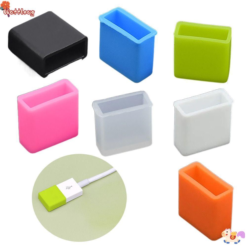 จุกปิดปลั๊ก WATTLEUG, ซิลิโคนสีทึบ USB ชายฝาครอบกันฝุ่น, ส่วนต่อขยายการชาร์จการถ่ายโอนข้อมูลสายสายป้องกันฝุ่นสายข้อมูลจุกสายเคเบิล
