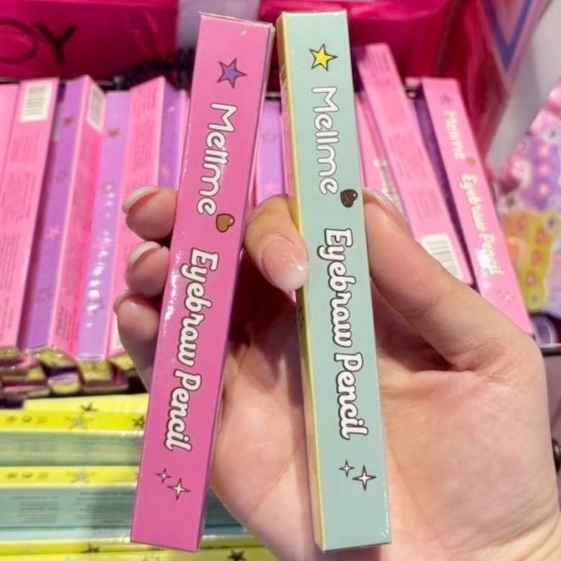 ประเทศไทย MELLME Machete ดินสอเขียนคิ้ว Double-Ended แปรงเกลียวกันน้ํา Sweatproof ง่ายต่อการสีไม่เลอ