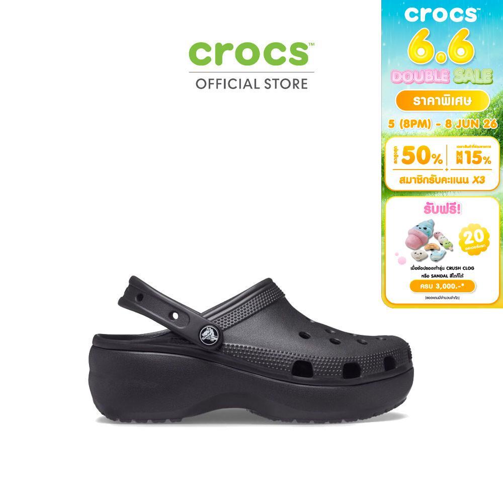 CROCS รองเท้าลำลองผู้หญิง CLASSIC PLATFORM CLOG รุ่น 206750001 - BLACK