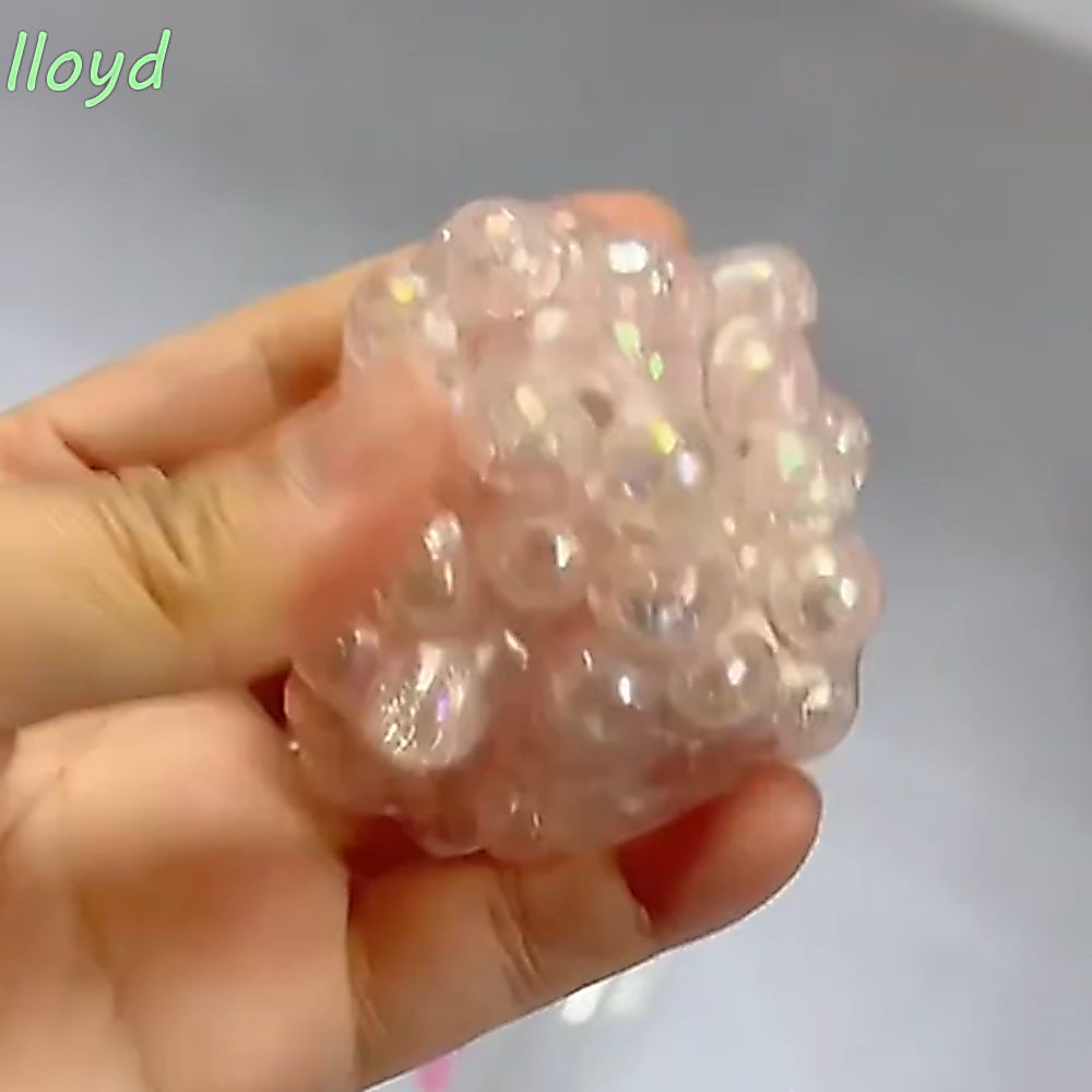 LLOYD ไข่มุกเหนียวที่เพิ่มขึ้นช้า, สายดิสก์มุกจําลองช้า Rebound Pearls ของเล่น, ตลกที่มีสีสัน Super Soft Creative Pearls บีบของเล่น