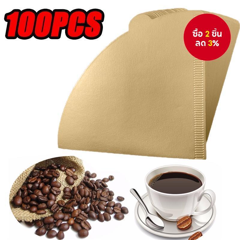 กระดาษกรองกาแฟดริป V60 vietnam coffee filter paper เยื่อไม้ธรรมชาติ สําหรับเครื่องชงกาแฟมอคค่าพอต 100 ชิ้น
