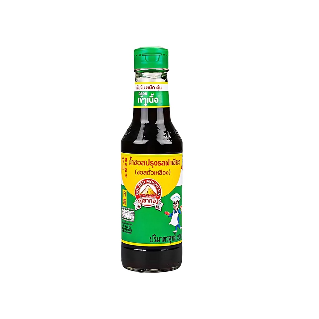 (มี 3 ขนาด) Golden Mountain Seasoning Sauce Green Cap ซอสปรุงรสฝาเขียว ตราภูเขาทอง