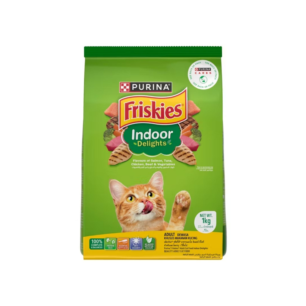 ฟริสกี้ส์ อาหารเม็ดแมวเลี้ยงในบ้าน Friskies Indoor Delight 1kg.