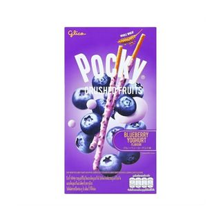 กูลิโกะ ป๊อกกี้ครัชฟรุตรสบลูเบอร์รี่โยเกิร์ต Glico Pocky Crushed Fruits Blueberry 38g.