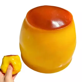 พุดดิ้งความเครียด Ball Squishy พุดดิ้งรูปอาหารบีบ Ball Fidget Sensory ของเล่นความเครียดบรรเทาสําหรับของขวัญเด็ก