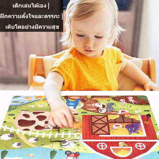 จิ๊กซอว์ไม้ มอนเตสซอรี่ สําหรับเด็ก 3-6 ปี, 24/48/60 ชิ้นปริศนาชิ้นขนาดใหญ่พร้อมกล่องของขวัญแบบพกพา, ของเล่นเพื่อการศึกษาปฐมวั