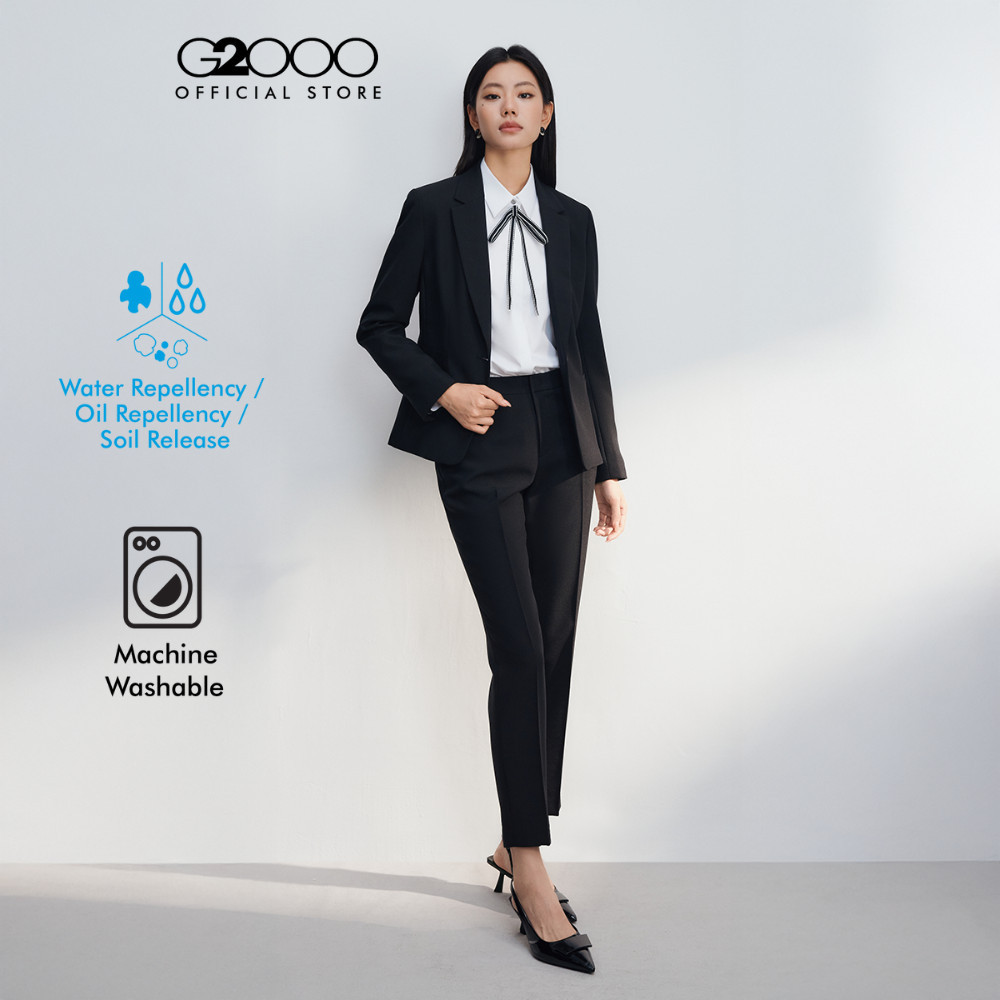 G2000 กางเกงสูทสำหรับผู้หญิง ทรง Cigarette Shape รุ่น 5625103699 BLACK