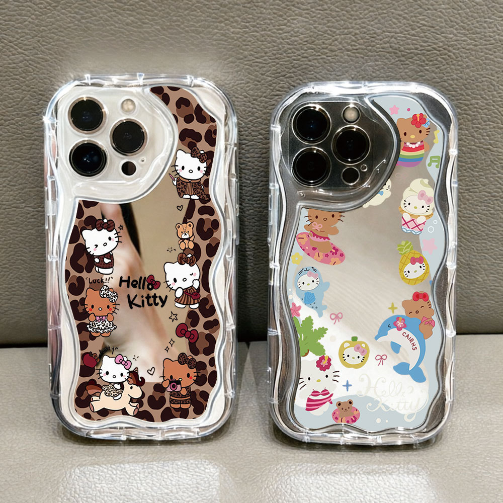Hello Kitty Vibes กรอบหยักสะท้อนแสง Anti-drop เคสโทรศัพท์ Redmi 15 A515C14C Note14 14 Pro 13 12 A2 A