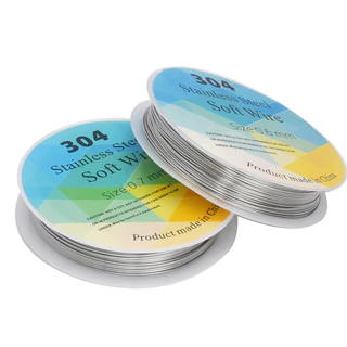 304 ลวดลวดเหล็กสแตนเลส 0.2-1.0 มม. ม้วนขนาดเล็ก ทําเอง เครื่องประดับอุปกรณ์เสริมวัสดุที่ทําด้วยมือ