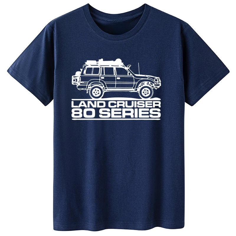 เสื้อยืดลายเส้นรถออฟโรด Land Cruiser 80 Series 4x4 – เหมาะสำหรับกิจกรรมกลางแจ้ง (ใส่ได้ทั้งชายและหญิง, ไซส์ S-5XL)