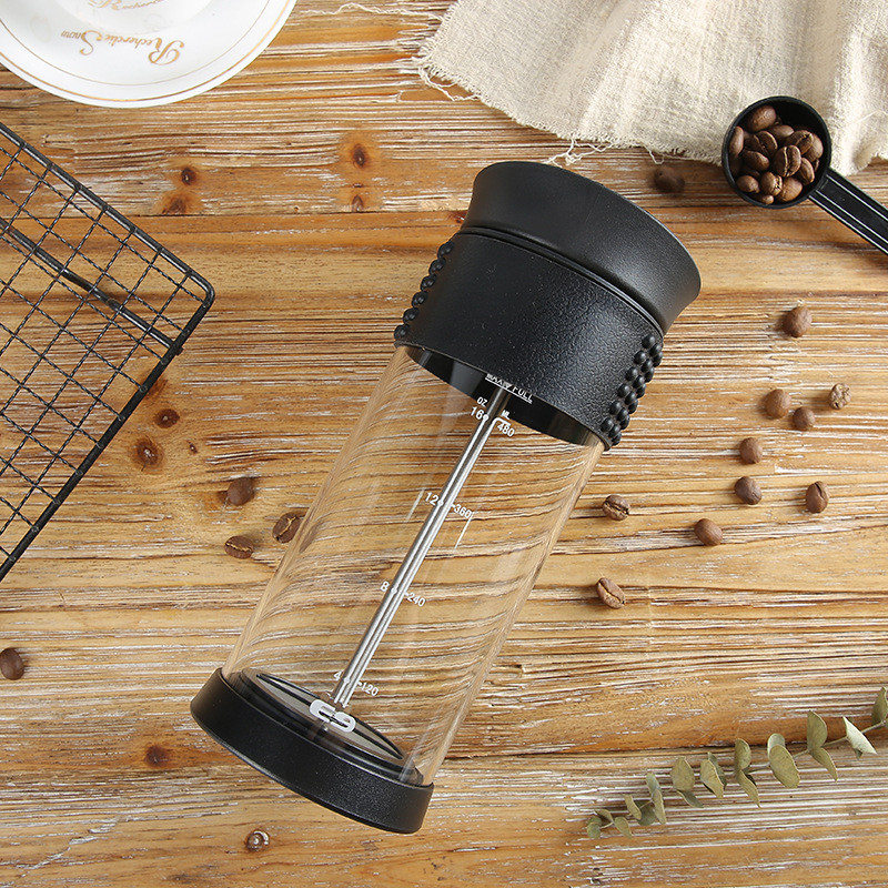Easymore French Press Pot แก้วทนความร้อนสูง French Press หม้อในครัวเรือน French Press หม้อกาแฟ 480ml