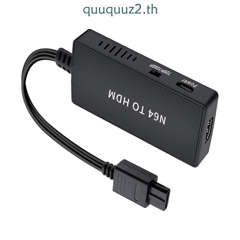 Quu HDTV Cable สําหรับ N64 to HDTV Adapter Cable Converter Connector การแปลงวิดีโอ