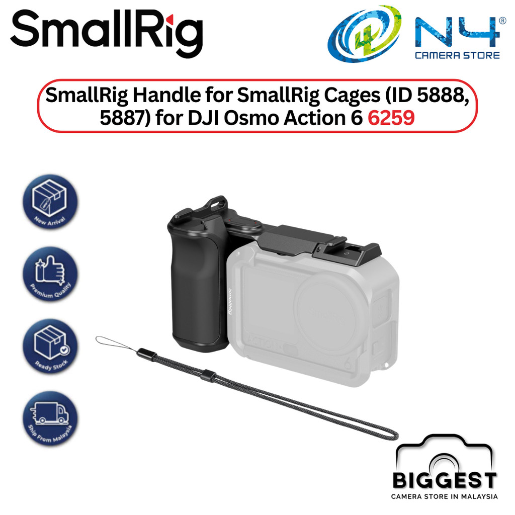 SMALLRIG HANDLE สําหรับ SMALLRIG CAGES (ID 5888, 5887) สําหรับ DJI OSMO ACTION 6 (6259)