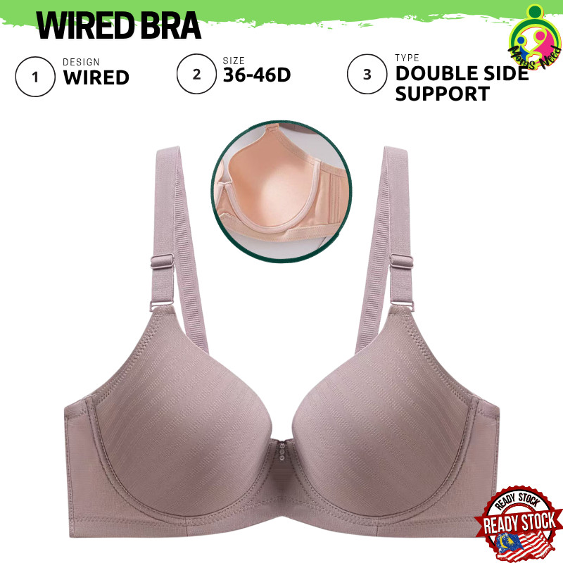 Bra Women Plus Size 36-46D Smooth Cup สบาย Supportive Everyday Wear