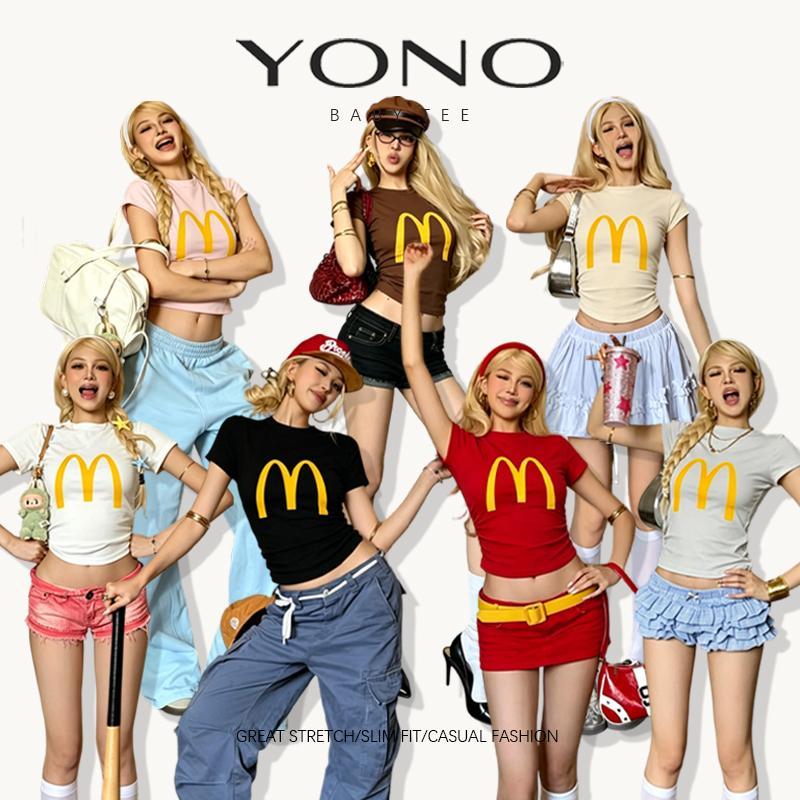 （พร้อมส่ง ส่งไว24ชม.）เสื้อ baby tee สีแดงทรงเข้ารูป สไตล์ y2k สายฝอ เซ็กซี่นิดๆ ใส่แล้วหุ่นสวย แมทช์ง่ายสุดๆ