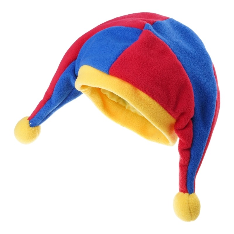 KIN Mardi Gras Jester เครื่องแต่งกายอุปกรณ์เสริม Clown Hat Courts Jester Hat สําหรับวันฮาโลวีน