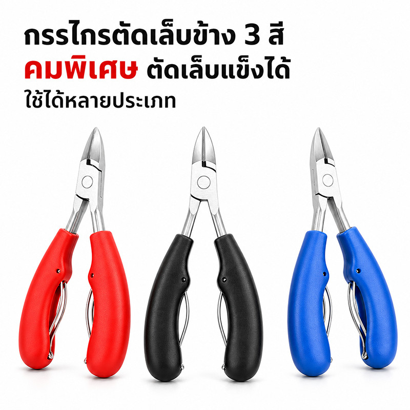 กรรไกรตัดเล็บ ปลายโค้งแหลม สแตนเลส กรรไกรตัดเล็บขบ ตัดเล็บหัวแหลม ตัดซอกเล็บ  Nail Pedicure อย่างดี