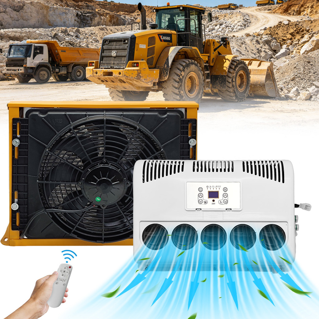 Treeligo 12V ยานยนต์เครื่องปรับอากาศระบายความร้อนอย่างรวดเร็วเหมาะสําหรับรถบรรทุกเบา/หนัก, รถก่อสร้าง, รถบรรทุก, เครน