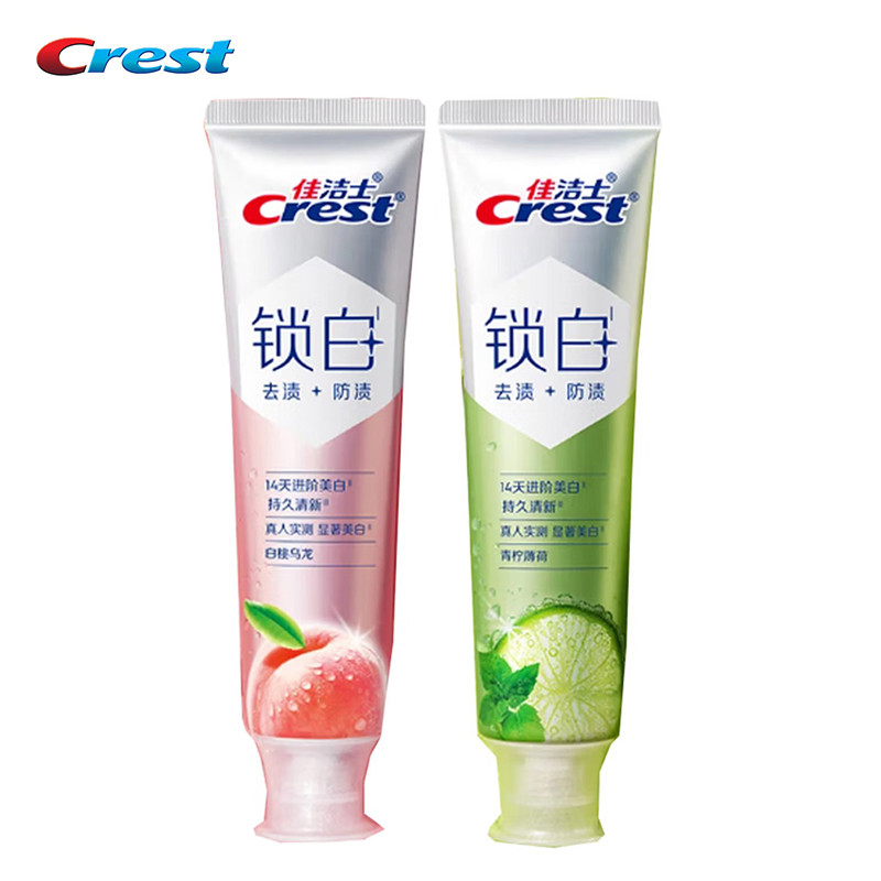 Crest White-Lock Dual-Essence ยาสีฟันไวท์เทนนิ่งฟลูออไรด์ 120g/หลอด