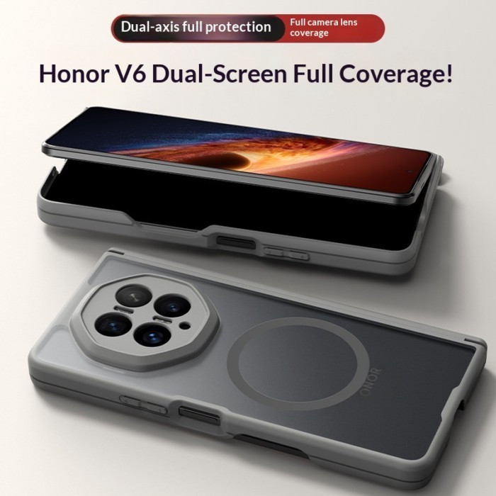 MagicV5 บานพับคู่เต็มรูปแบบเคสแม่เหล็กสําหรับ Honor Magic V6 / V5 / V3 HUAWEI Mate X7 / X6 / X5