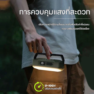 ไฟแคมป์ปิ้งกลางแจ้งพร้อมตะขอ โคมไฟเต็นท์พกพา ไฟLEDแคมป์ปิ้ง มีหูแขวน ใช้เป็นพาวเวอร์แบงค์ได้ สำหรับแคมป์ปิ้ง/ฉุกเฉิน