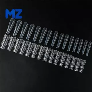 [MZ] 60PCS แซนวิชโลงศพ Dual รูปแบบแม่พิมพ์ต่อเล็บ 15 ขนาดเคล็ดลับเล็บแบบใช้ซ้ําได้สําหรับ Home และ Salon DIY เล็บ