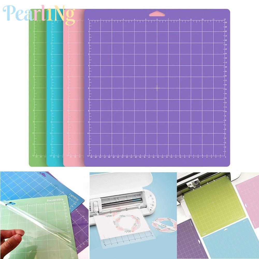 แผ่นรองตัด PEARLTH แผ่นรองตัดกาว PVC นํากลับมาใช้ใหม่ลื่นหนาสต็อกการ์ด Cameo Silhouette Cricut Mat สําหรับงานฝีมือเย็บผ้า