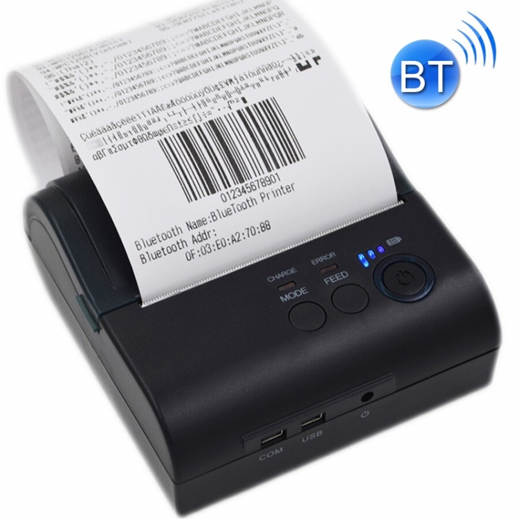 พร้อมสต็อก POS-8001LD เครื่องพิมพ์ใบเสร็จความร้อน Bluetooth แบบพกพา