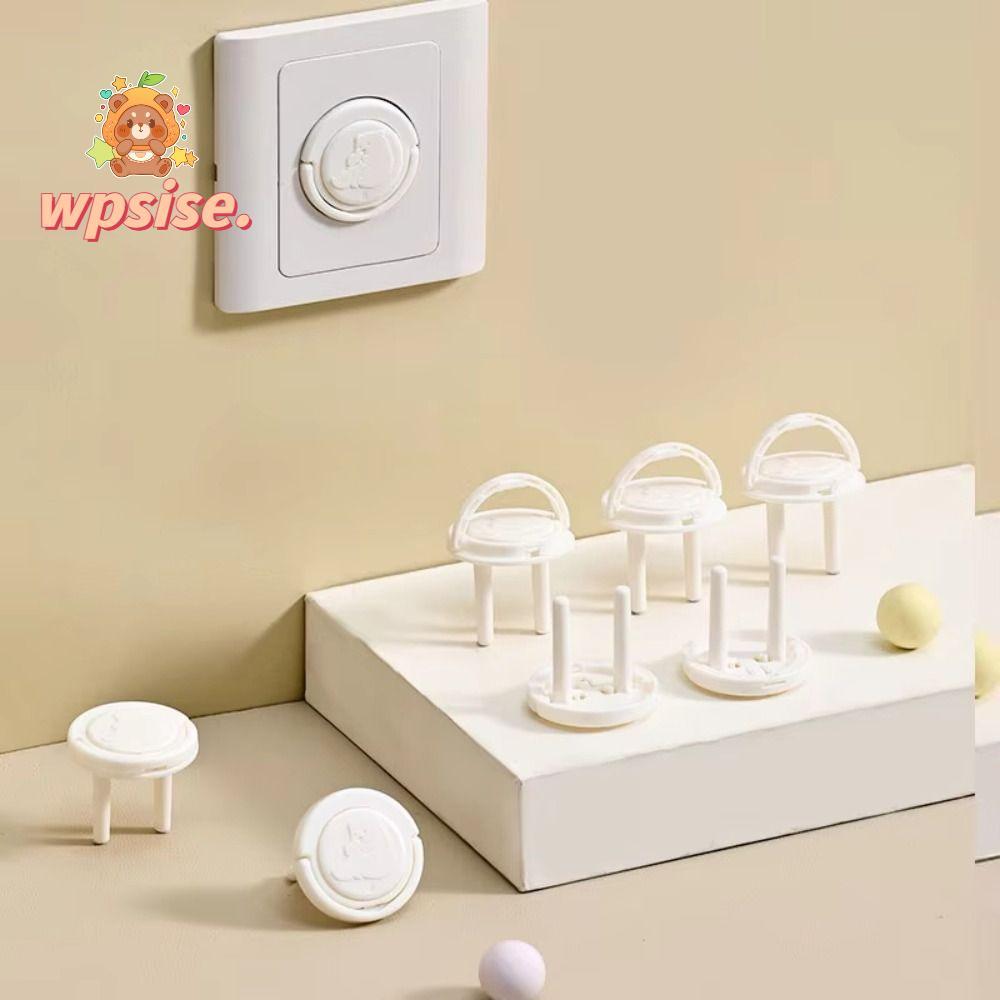 WPSISE 10 ชิ้นซ็อกเก็ตฝาครอบป้องกัน, การ์ตูน EU Baby Safety Socket Covers, Dust-proof Anti-electric Buckle Design electric Outlet Protectors Cover เด็กปลอดภัยป้องกัน